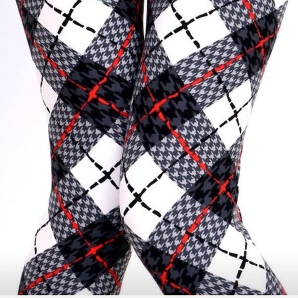 Red White and Black Leggings - Picture 3 of 4